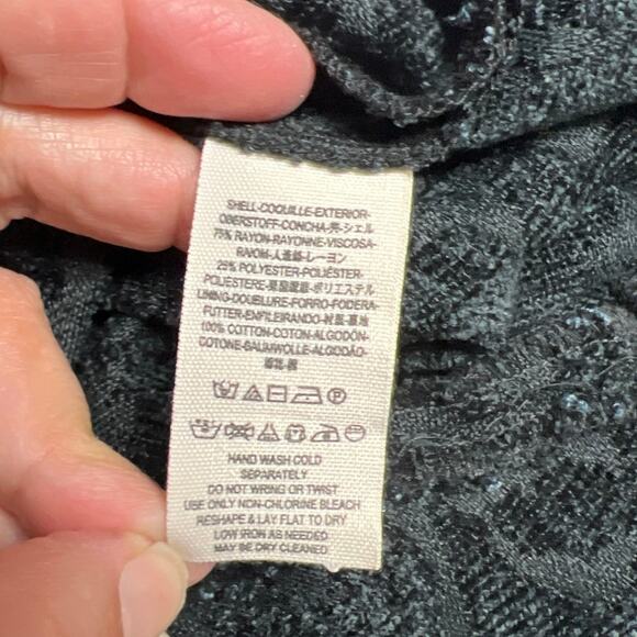 Free People Black Chenille Cheetah Print Mini A Line Skirt Size Medium 8 10 - Picture 5 of 6